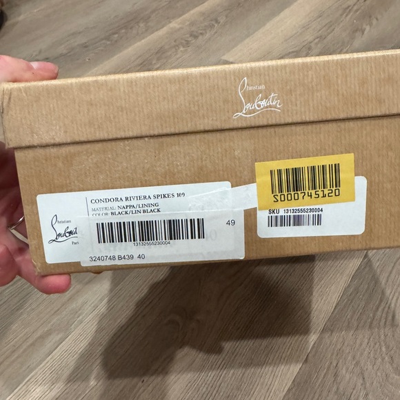 Christian Louboutin Condora River Black Studded Heels Spikey - Picture 7 of 8